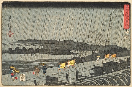 吉原日本堤の雨