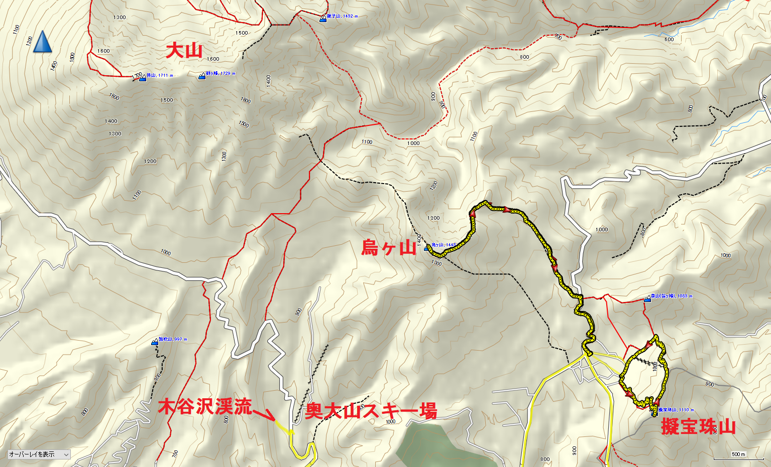 2021擬宝珠山/全体地図