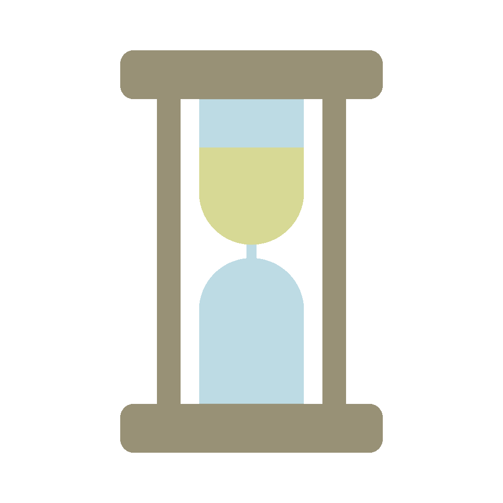 シンプルでかわいい砂時計で時間を計るGIFアニメ素材