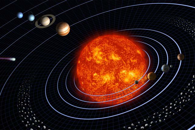 NASAが作成した太陽系の模式図